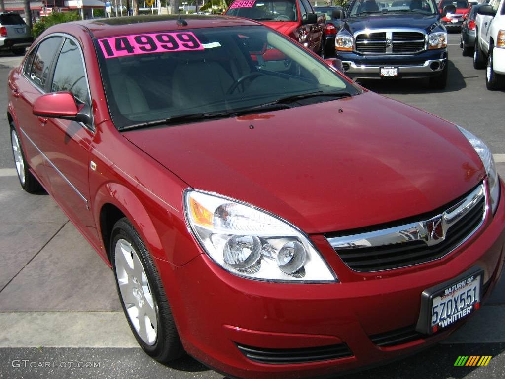 2007 Aura XE - Berry Red / Tan photo #1