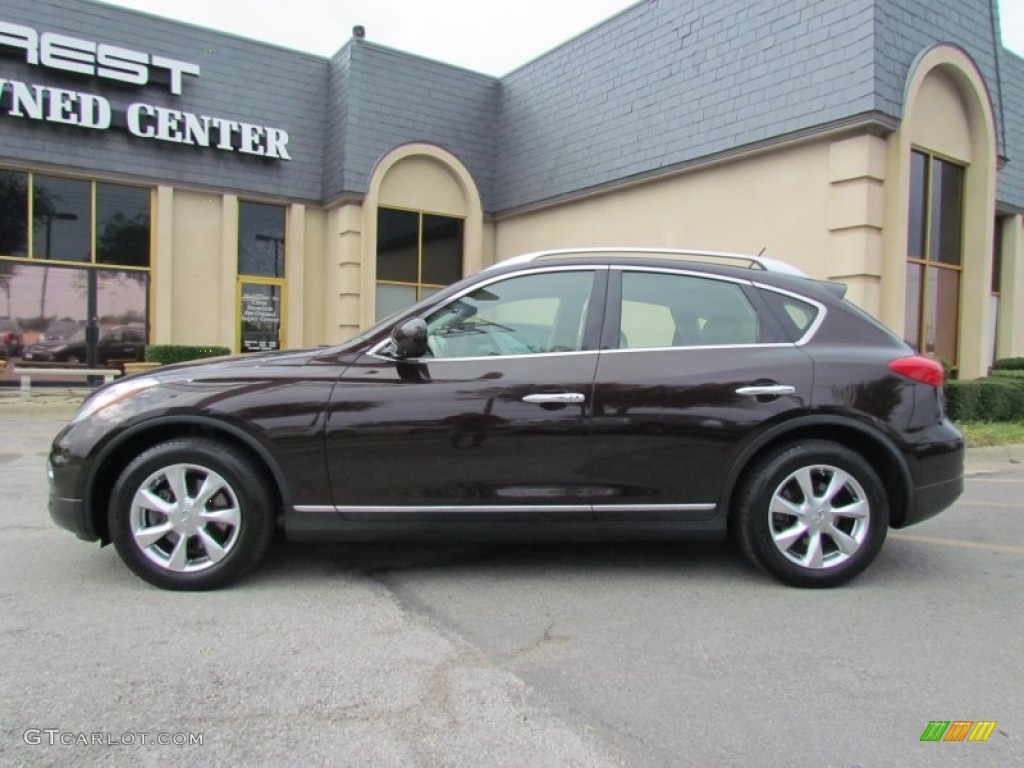 2008 EX 35 Journey AWD - Dark Currant Red / Wheat photo #1