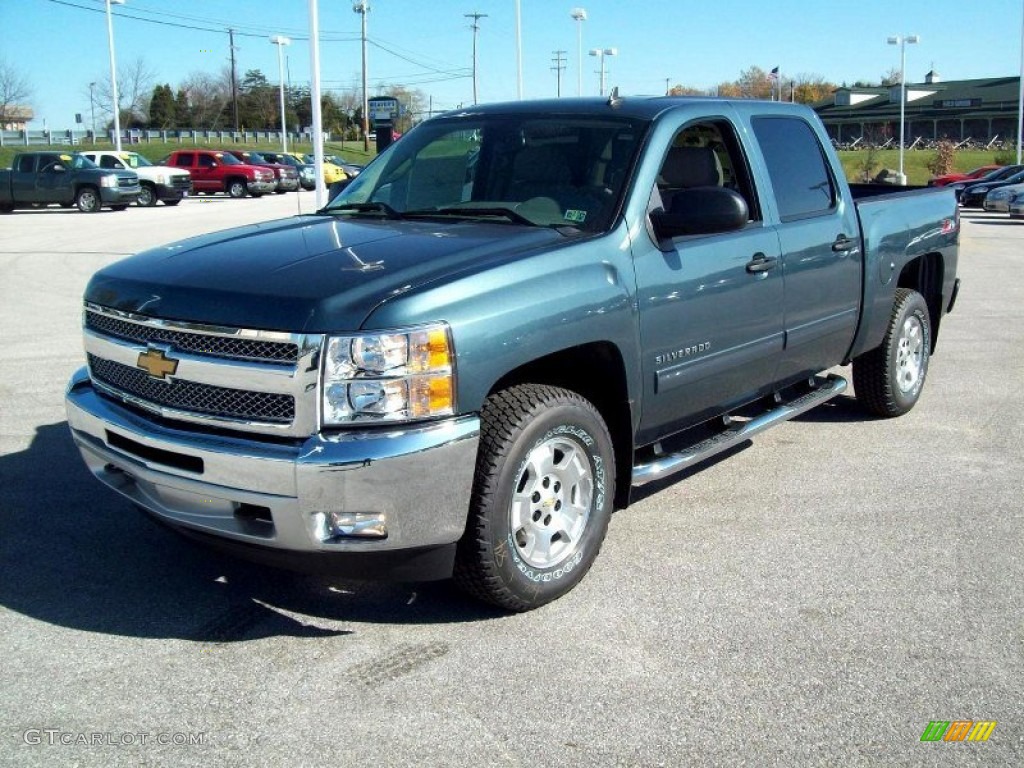 Blue Granite Metallic 2012 Chevrolet Silverado 1500 LT Crew Cab 4x4 Exterior Photo #56244779