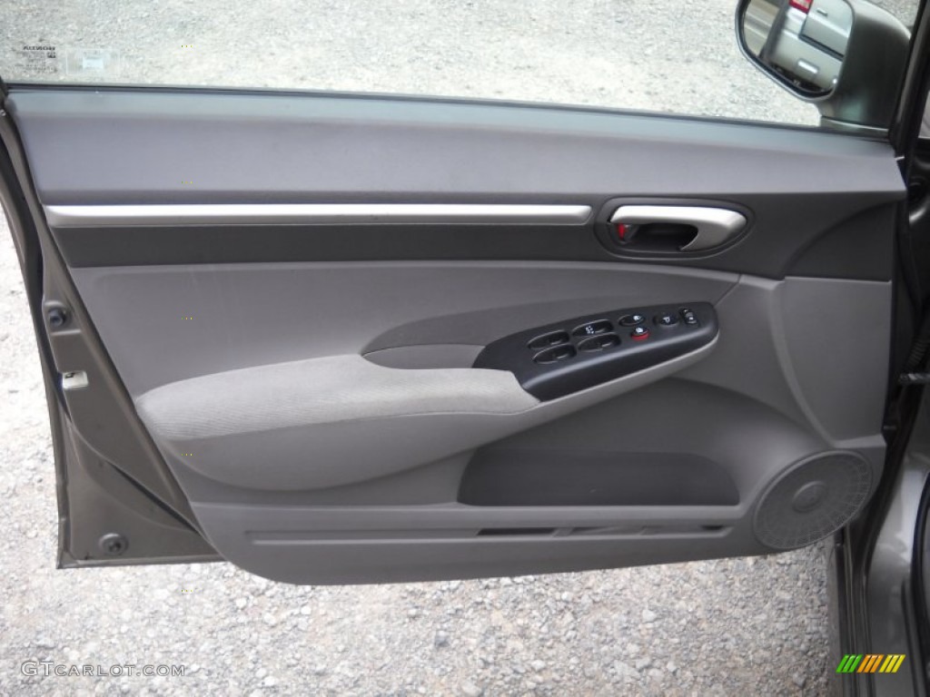 2008 Honda Civic EX Sedan Gray Door Panel Photo #56245031