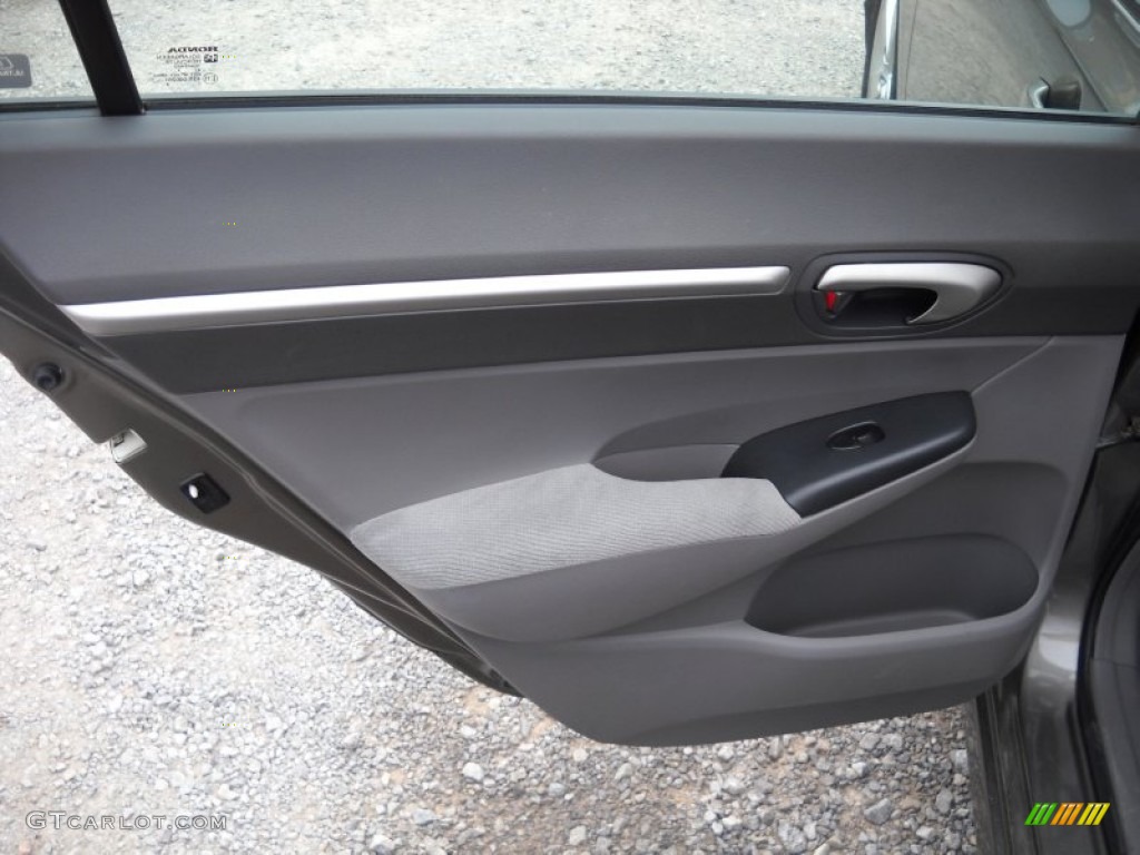 2008 Honda Civic EX Sedan Gray Door Panel Photo #56245070