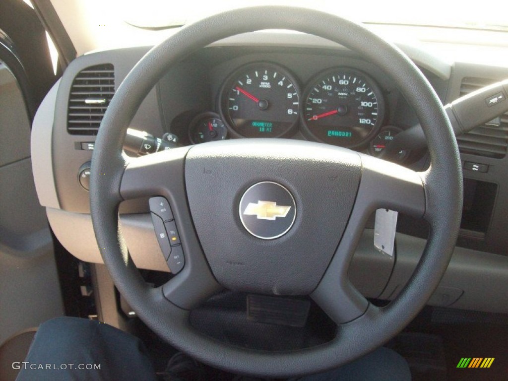 2012 Chevrolet Silverado 1500 LS Regular Cab 4x4 Dark Titanium Steering Wheel Photo #56245613