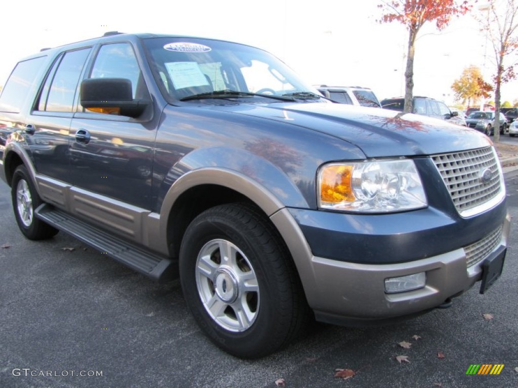 2003 Expedition Eddie Bauer 4x4 - Medium Wedgewood Blue Metallic / Medium Parchment photo #4