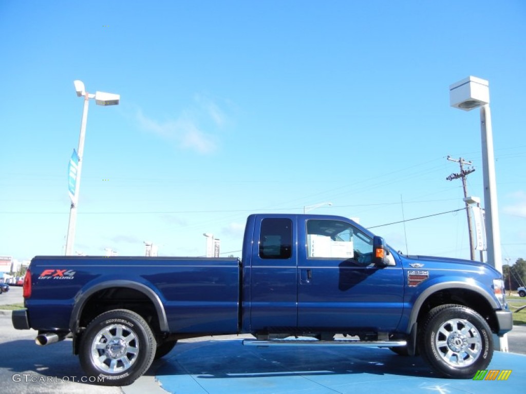Dark Blue Pearl Metallic 2008 Ford F350 Super Duty FX4 SuperCab 4x4 Exterior Photo #56250344