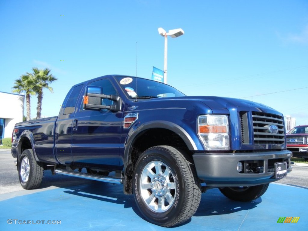 Dark Blue Pearl Metallic 2008 Ford F350 Super Duty FX4 SuperCab 4x4 Exterior Photo #56250351