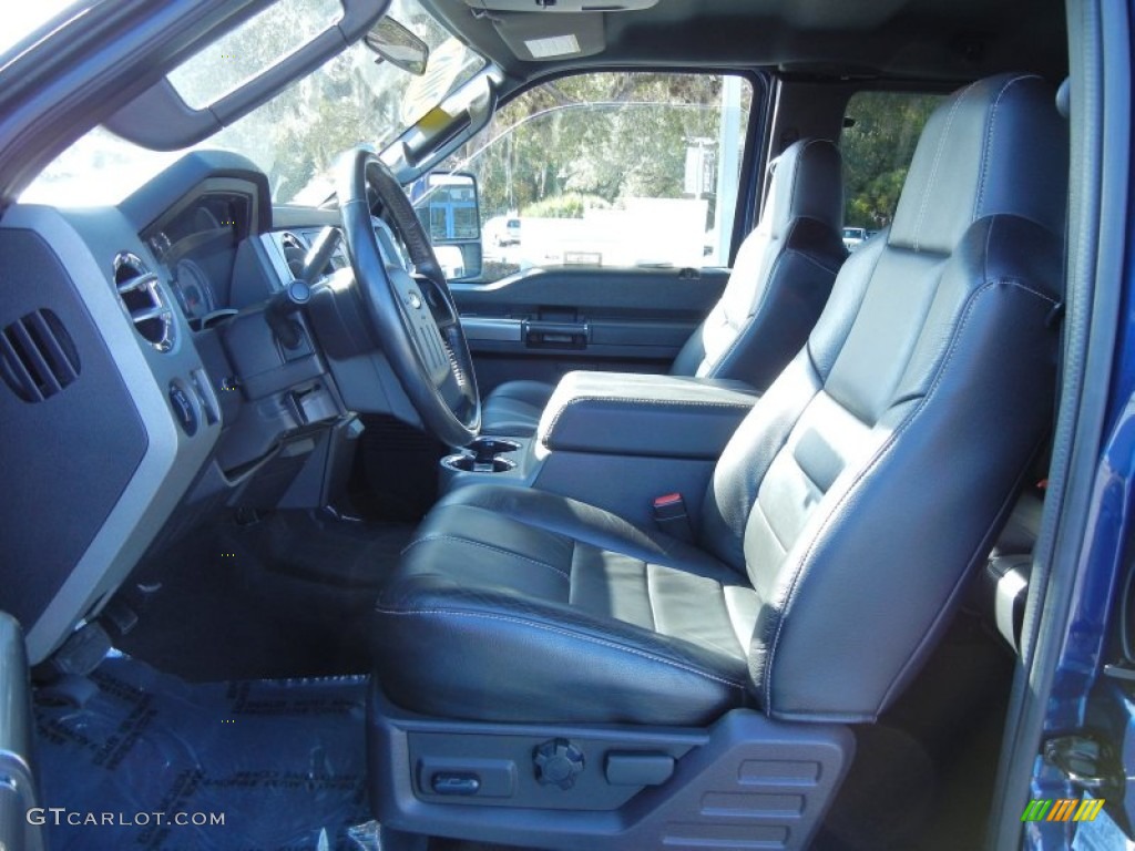 Black Interior 2008 Ford F350 Super Duty FX4 SuperCab 4x4 Photo #56250407