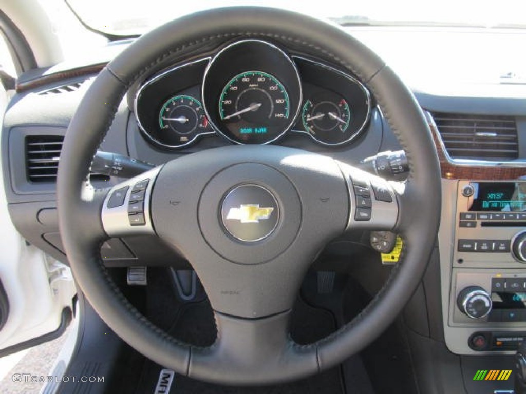 2012 Chevrolet Malibu LTZ Cocoa/Cashmere Steering Wheel Photo #56252345