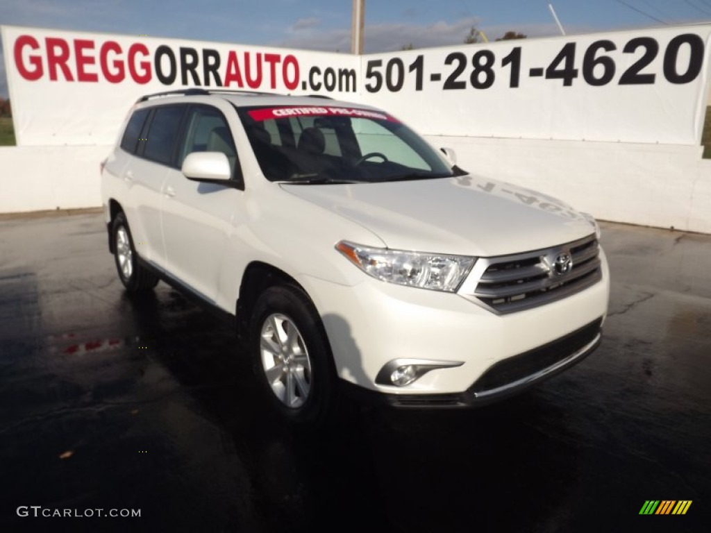 2011 Highlander SE 4WD - Blizzard White Pearl / Sand Beige photo #1