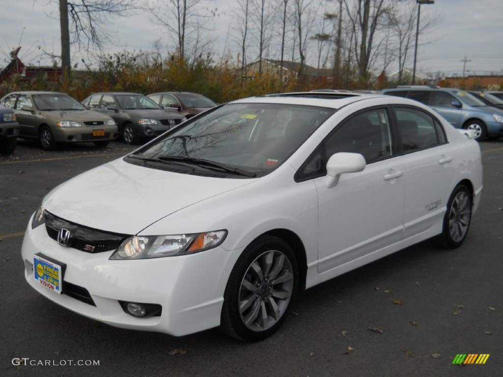 2009 Civic Si Sedan - Taffeta White / Black photo #1