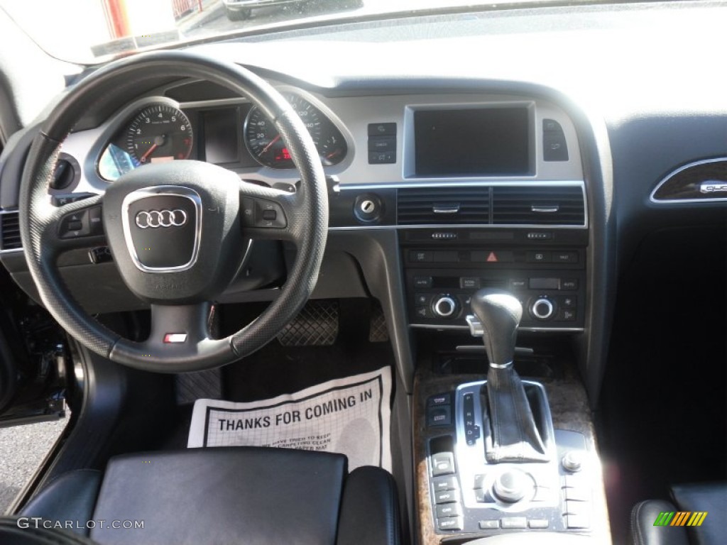 2008 Audi A6 3.2 quattro Sedan Black Dashboard Photo #56253383