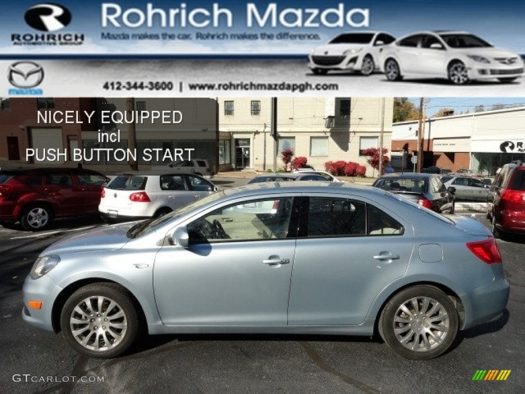 2010 Kizashi SE - Ice Blue Metallic / Beige photo #1