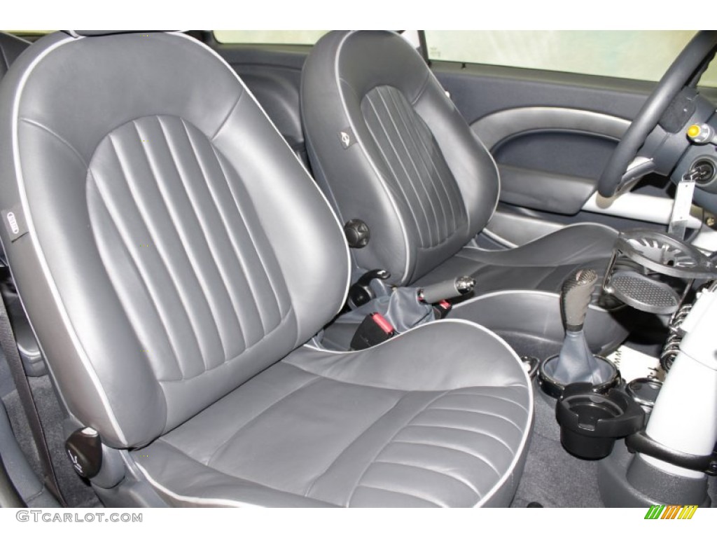 Carbon Black Lounge Leather Interior 2006 Mini Cooper S Hardtop Photo #56253791