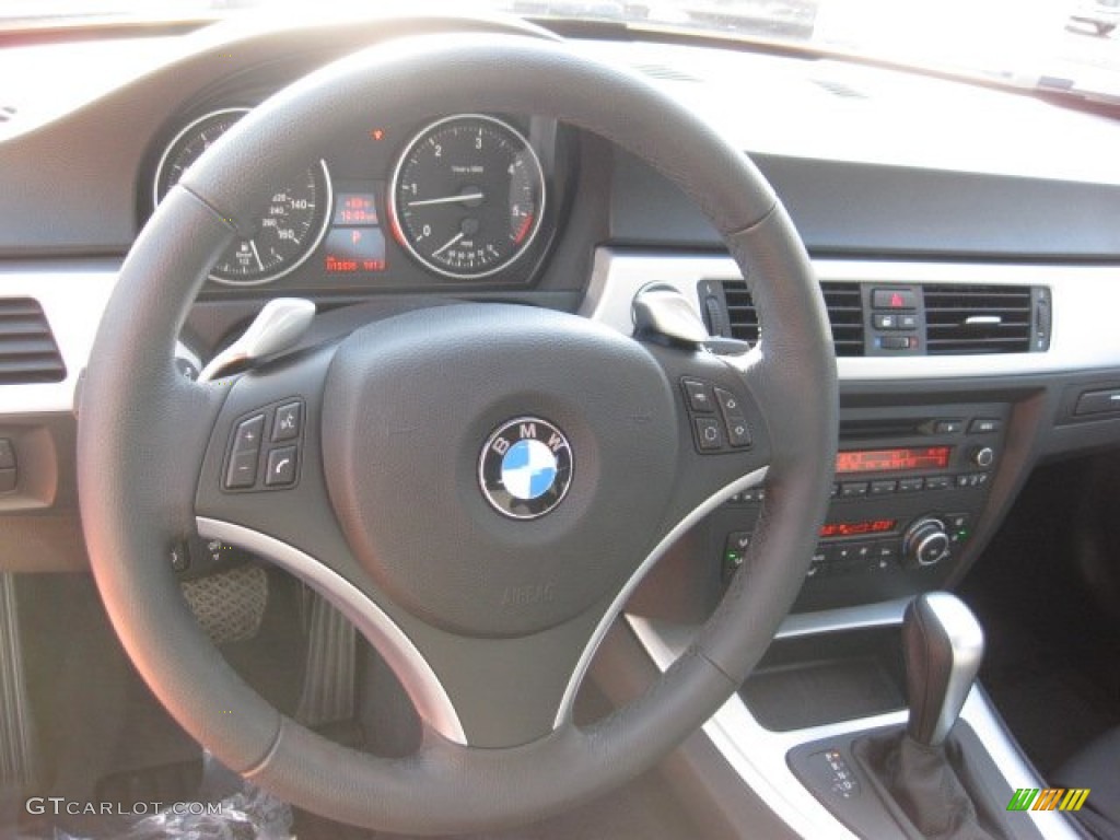 2010 BMW 3 Series 335d Sedan Black Steering Wheel Photo #56254550