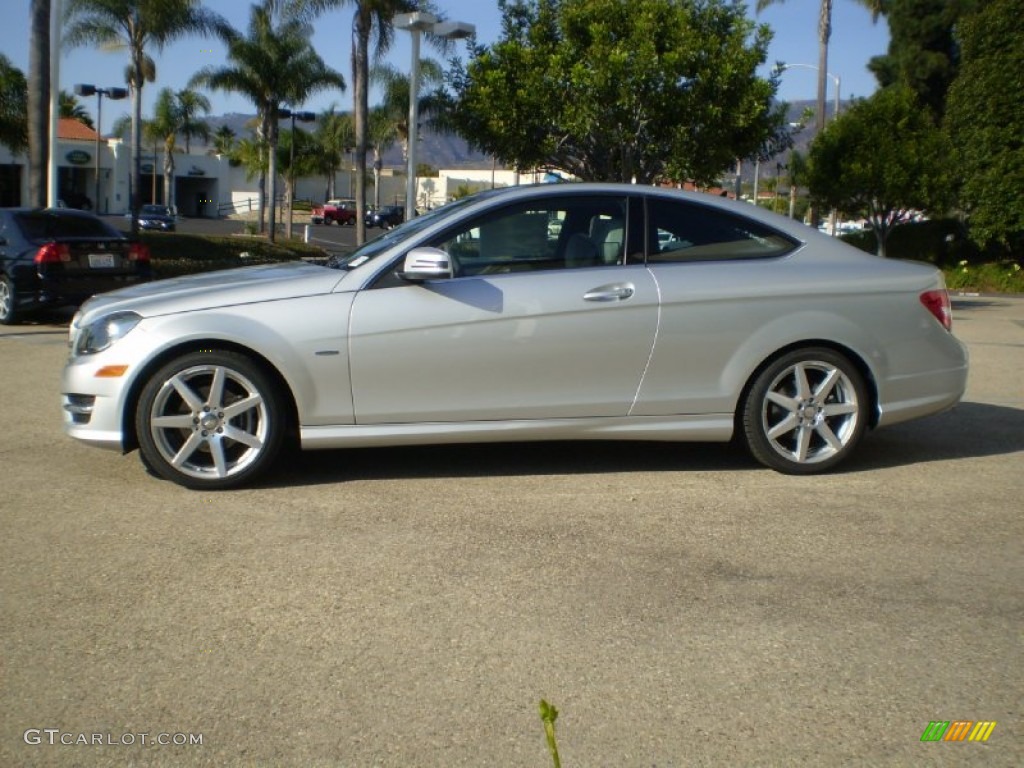 Iridium Silver Metallic 2012 Mercedes-Benz C 250 Coupe Exterior Photo #56255129