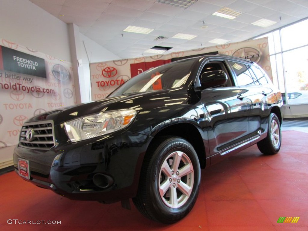 2008 Highlander 4WD - Black / Ash Gray photo #1