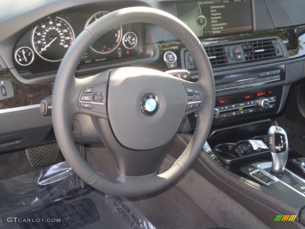 2012 BMW 5 Series 528i Sedan Black Dashboard Photo #56255474