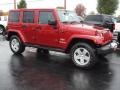 2011 Deep Cherry Red Jeep Wrangler Unlimited Sahara 4x4  photo #2