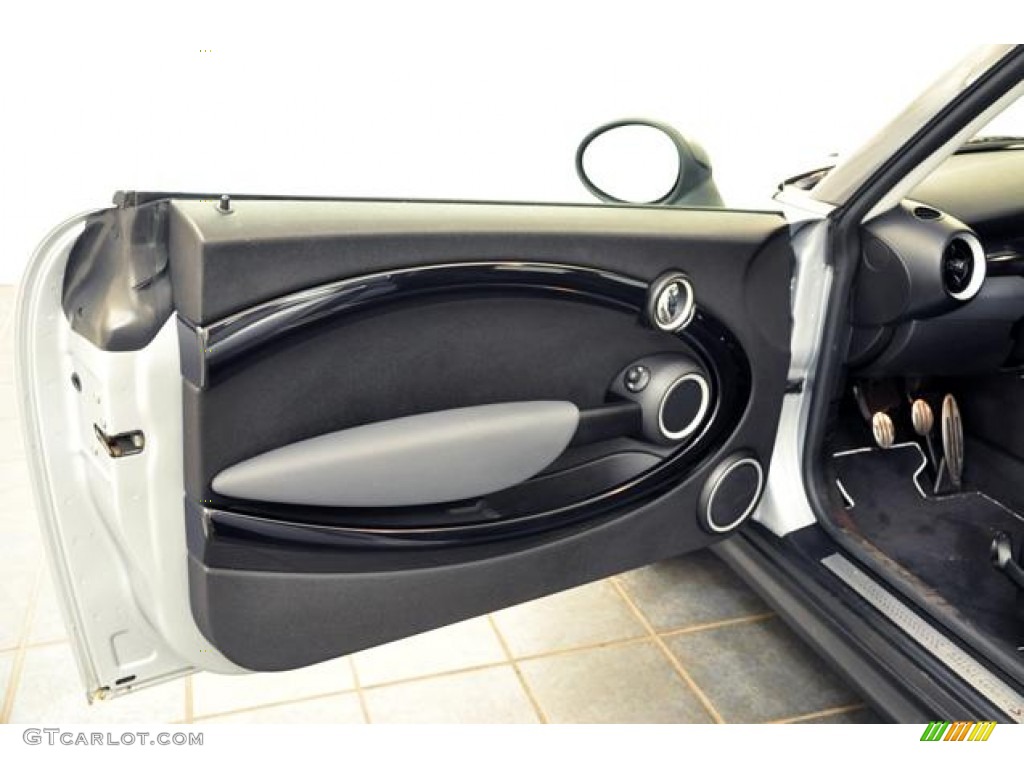 2009 Mini Cooper S Hardtop Black/Grey Door Panel Photo #56257112