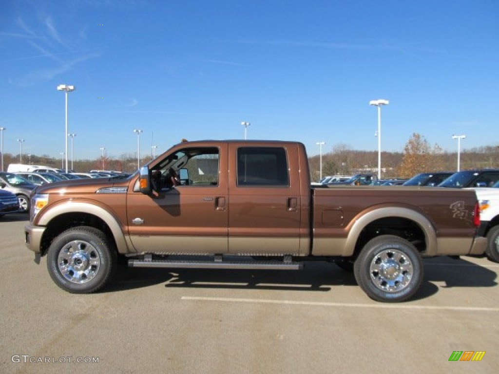 2012 F350 Super Duty King Ranch Crew Cab 4x4 - Golden Bronze Metallic / Chaparral Leather photo #9