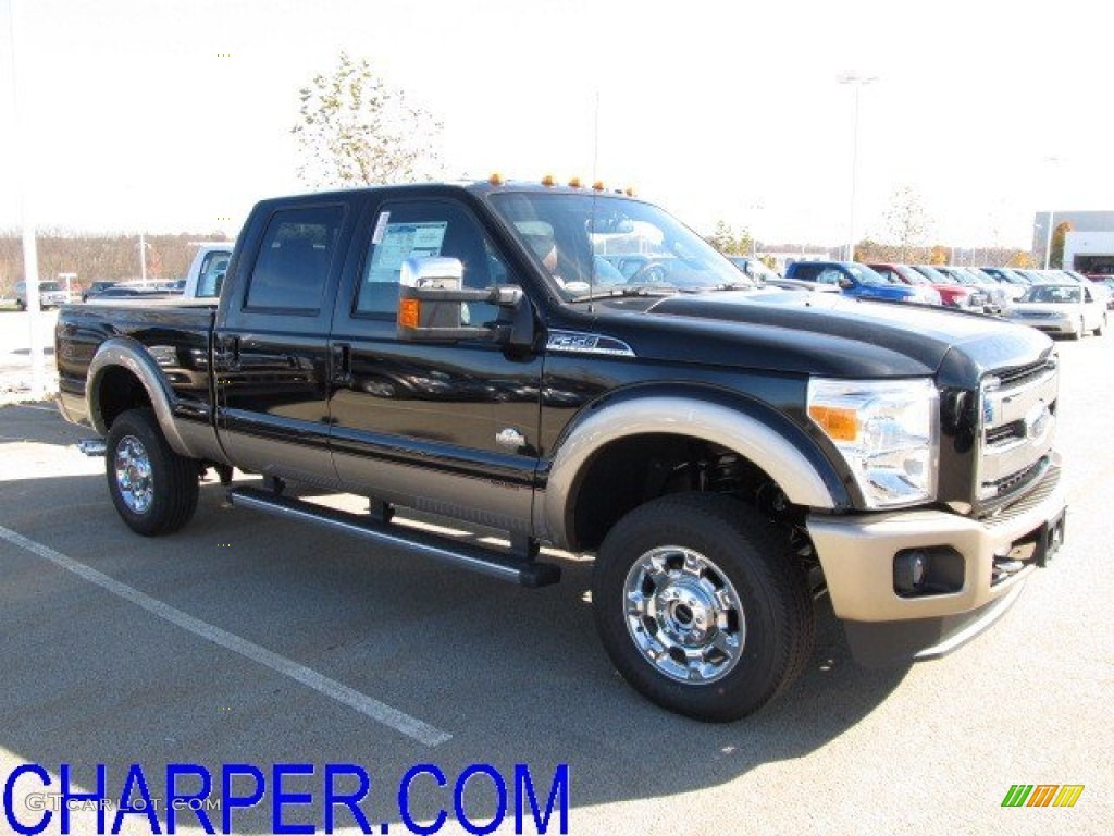 2012 F350 Super Duty King Ranch Crew Cab 4x4 - Black / Chaparral Leather photo #1
