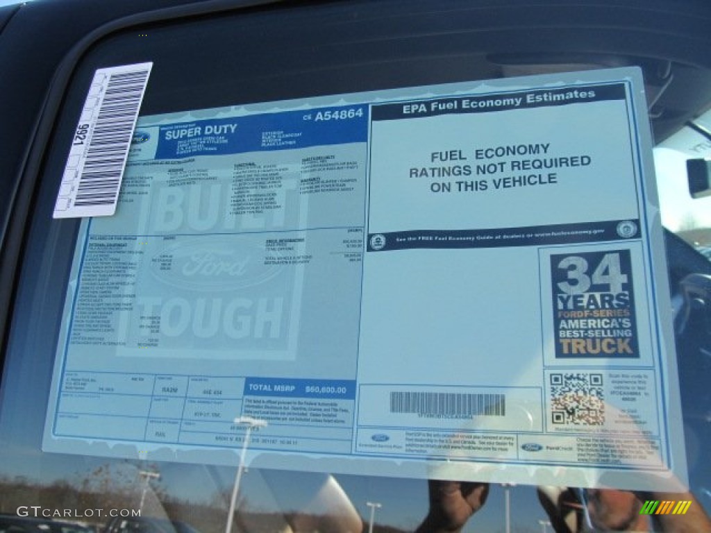 2012 Ford F350 Super Duty King Ranch Crew Cab 4x4 Window Sticker Photo #56260115