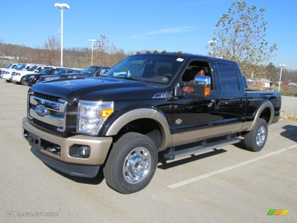 2012 F350 Super Duty King Ranch Crew Cab 4x4 - Black / Chaparral Leather photo #9