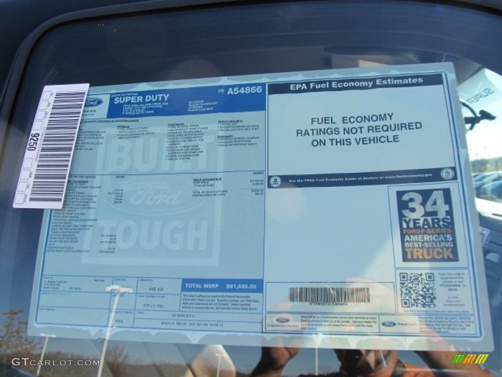 2012 Ford F350 Super Duty King Ranch Crew Cab 4x4 Dually Window Sticker Photo #56260337