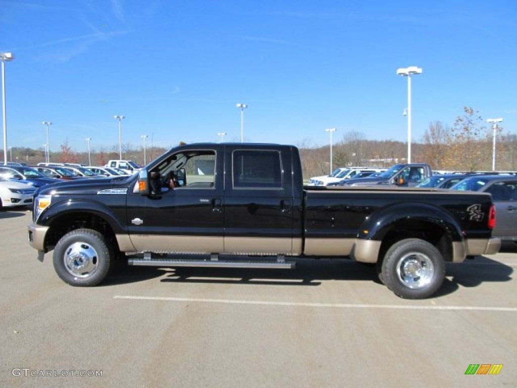 2012 F350 Super Duty King Ranch Crew Cab 4x4 Dually - Black / Chaparral Leather photo #9