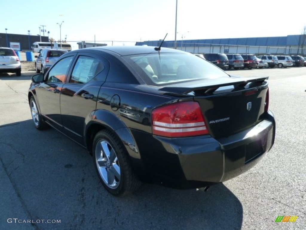 2008 Avenger R/T - Brilliant Black Crystal Pearl / Dark Slate Gray/Light Slate Gray photo #3