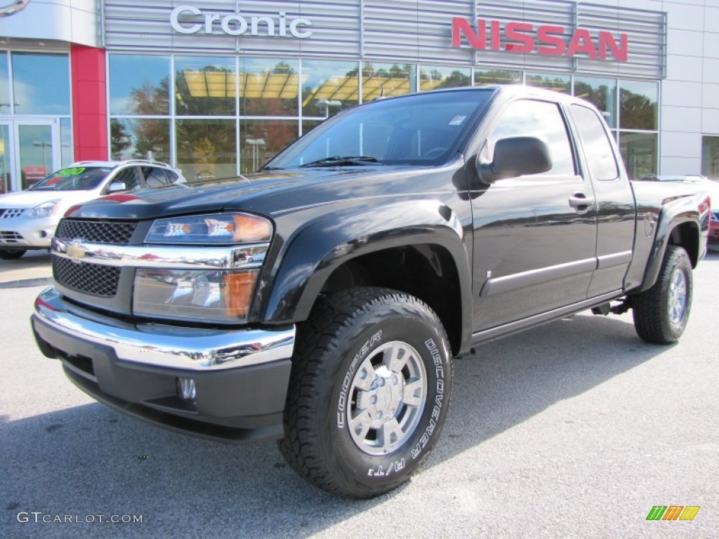 2008 Colorado LT Extended Cab - Black Granite Metallic / Ebony photo #1