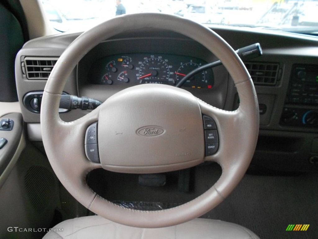 2000 Ford Excursion Limited 4x4 Medium Parchment Steering Wheel Photo #56261501