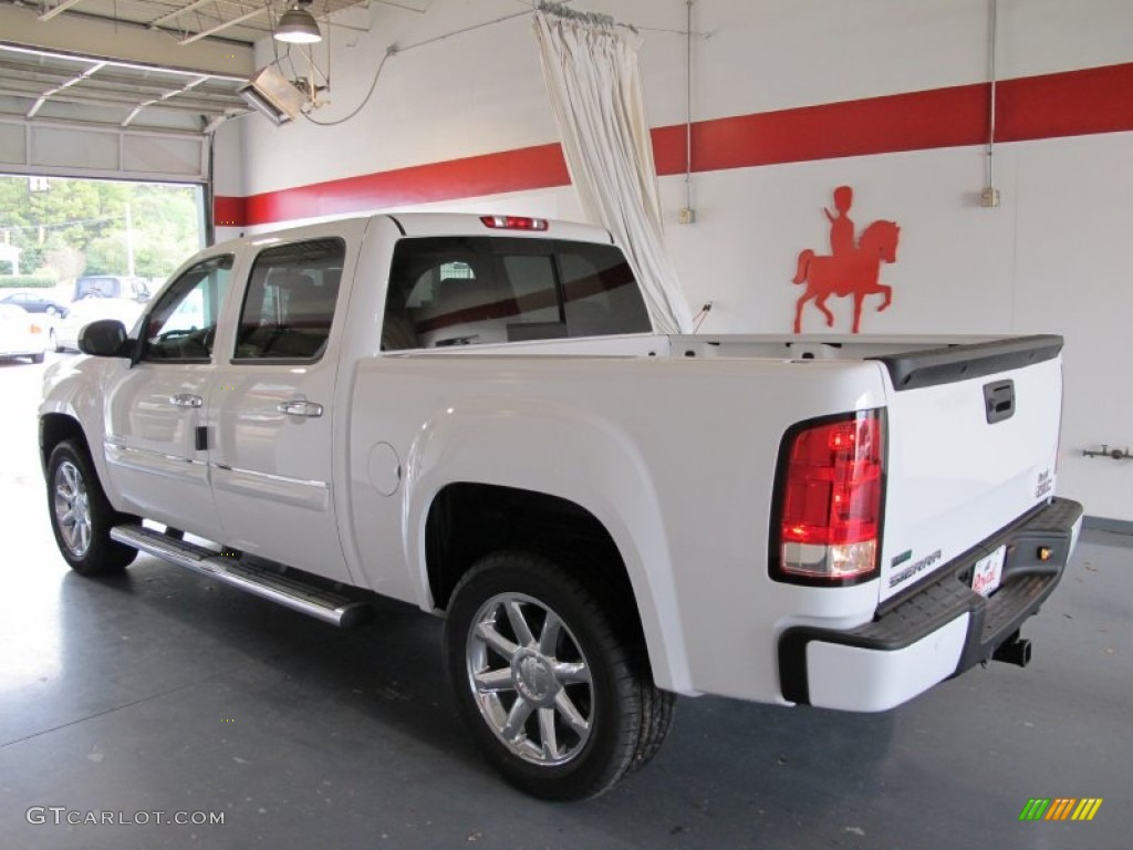 2012 Sierra 1500 Denali Crew Cab 4x4 - Summit White / Cocoa/Light Cashmere photo #2