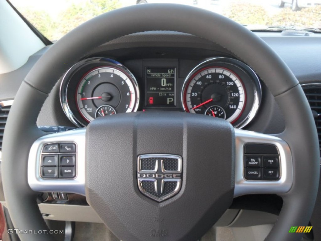 2012 Dodge Durango Crew AWD Dark Graystone/Medium Graystone Steering Wheel Photo #56263475