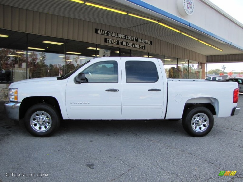 2012 Silverado 1500 LS Crew Cab - Summit White / Dark Titanium photo #4