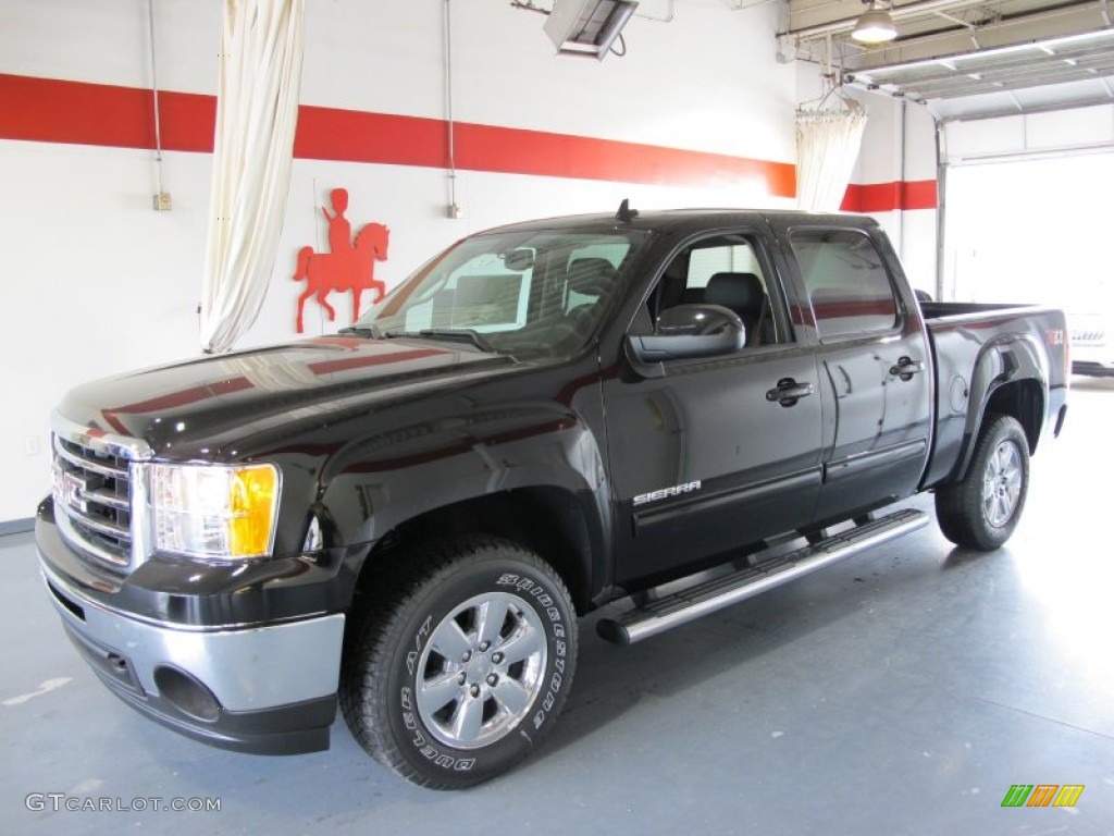 2012 Sierra 1500 SLT Crew Cab 4x4 - Onyx Black / Ebony photo #1