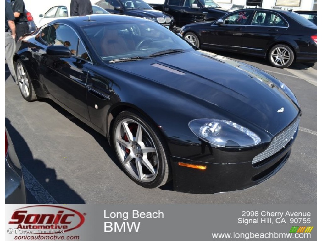 2008 V8 Vantage Coupe - Jet Black / Kestrel Tan photo #1