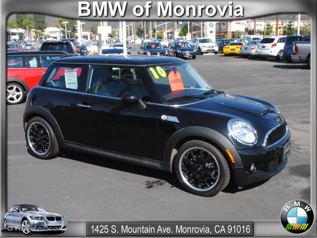 2010 Cooper S Hardtop - Midnight Black Metallic / Grey/Carbon Black photo #1