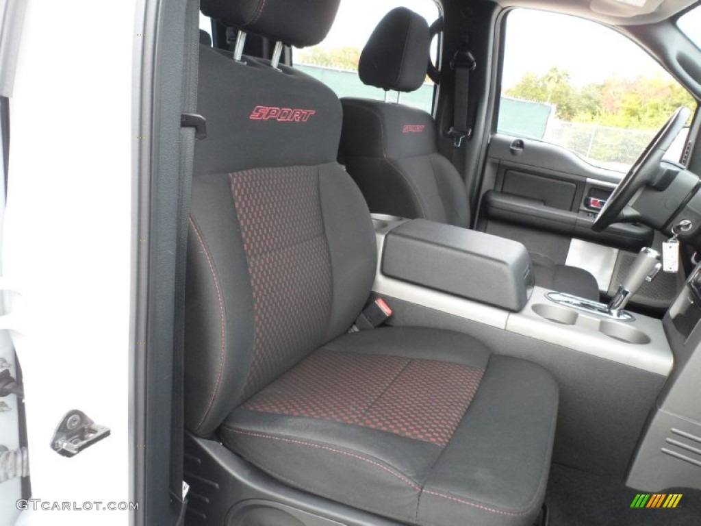 2007 F150 FX2 Sport SuperCrew - Oxford White / Black/Red photo #26