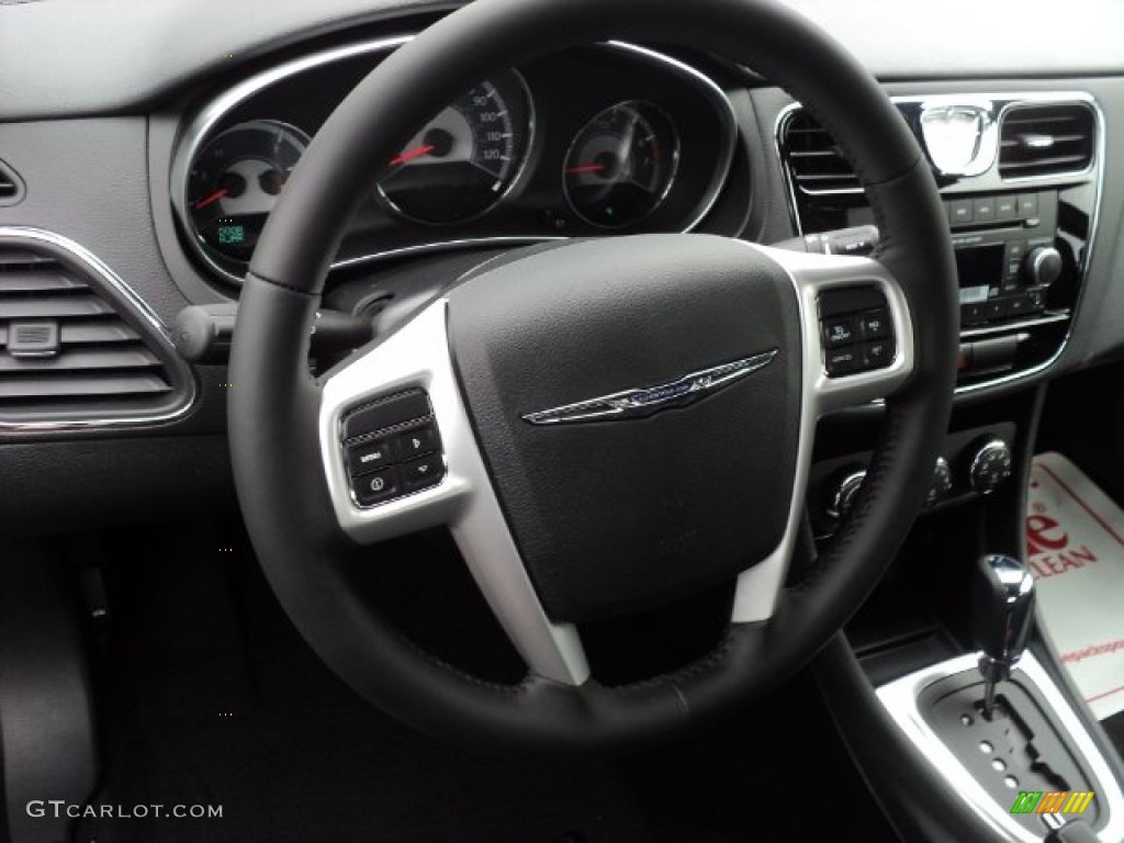 2012 Chrysler 200 Touring Sedan Black Steering Wheel Photo #56272277
