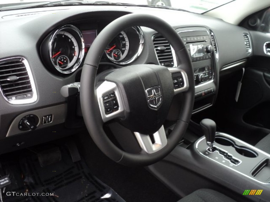 2012 Dodge Durango SXT AWD Black Steering Wheel Photo #56272412