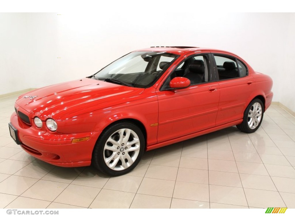 2002 X-Type 3.0 - Phoenix Red / Charcoal photo #3