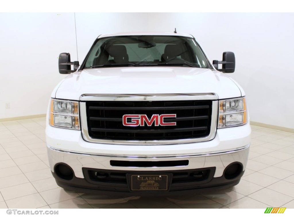 2010 Sierra 1500 SLE Extended Cab 4x4 - Summit White / Ebony photo #2