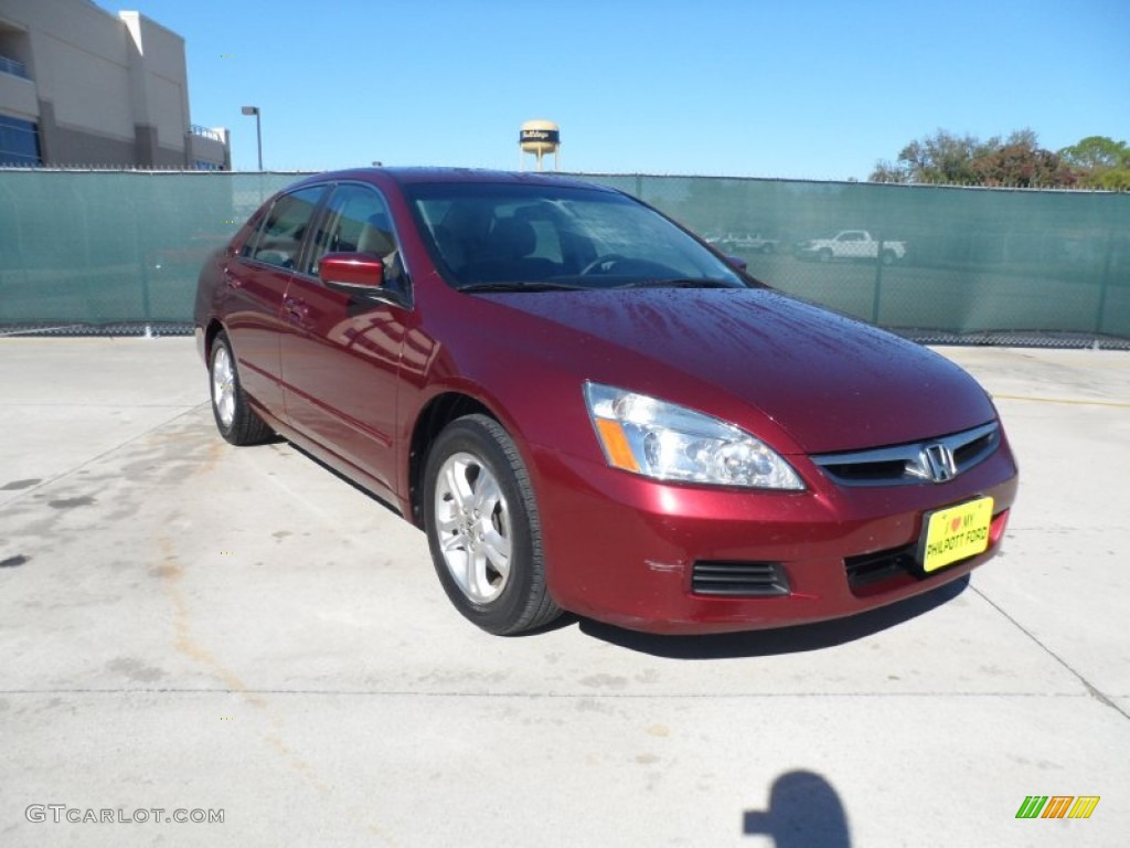 2006 Accord SE Sedan - Redondo Red Pearl / Gray photo #1