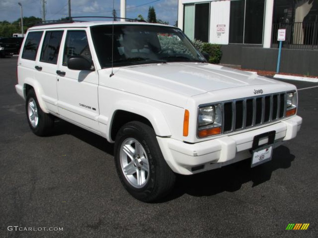 2000 Cherokee Limited 4x4 - Stone White / Camel Beige photo #1