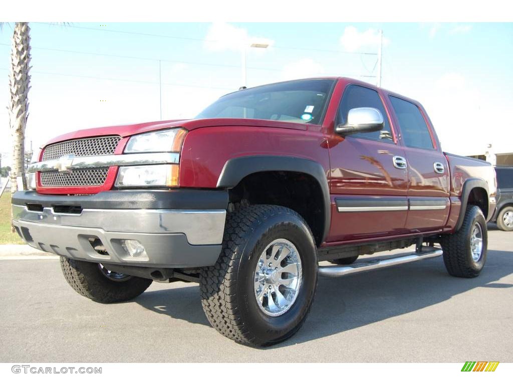 2004 Silverado 1500 Z71 Crew Cab 4x4 - Sport Red Metallic / Medium Gray photo #1