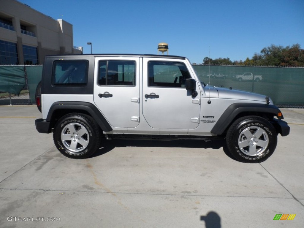 Bright Silver Metallic 2010 Jeep Wrangler Unlimited Sport Exterior Photo #56278343