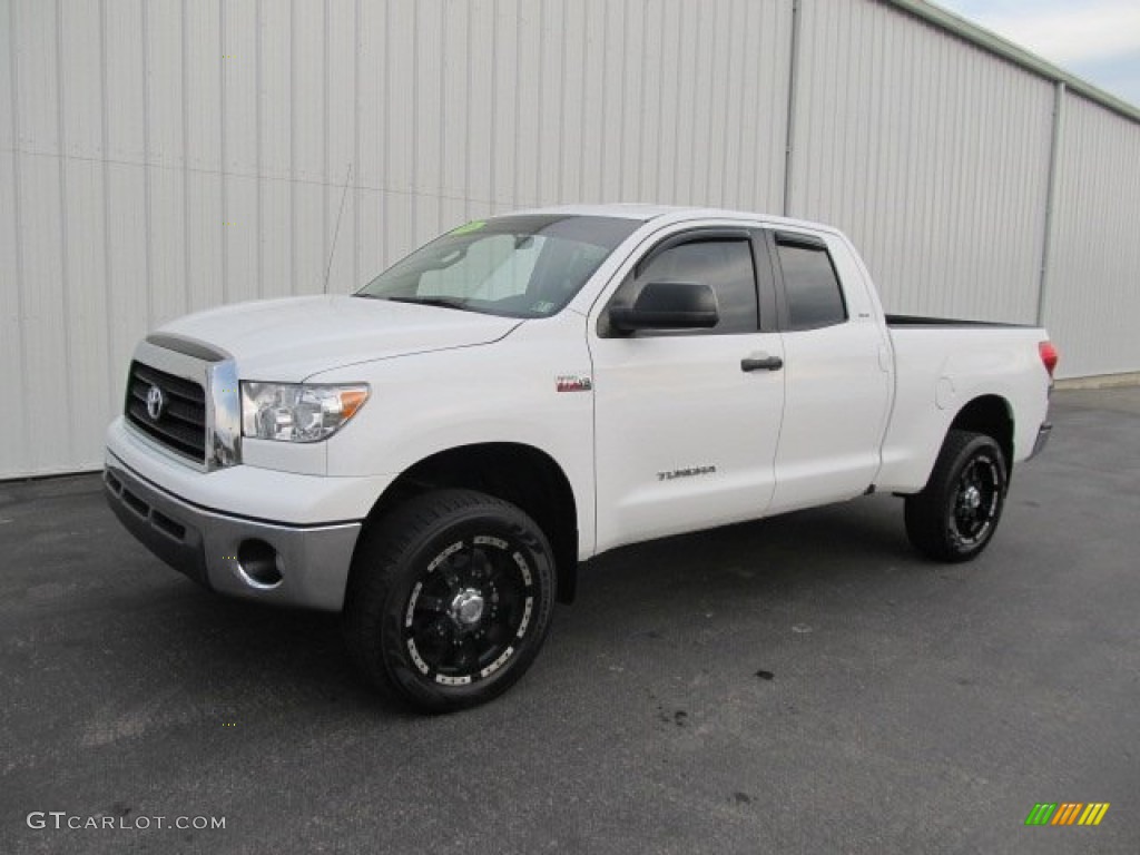 2008 Tundra SR5 Double Cab 4x4 - Super White / Graphite Gray photo #1