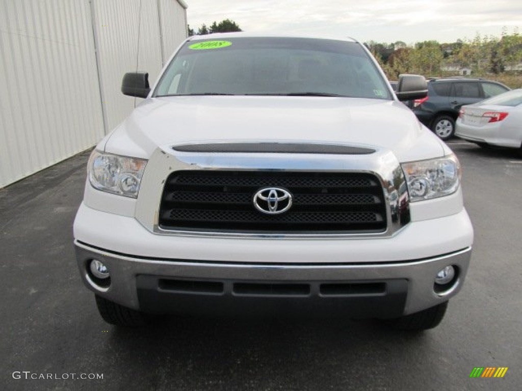 2008 Tundra SR5 Double Cab 4x4 - Super White / Graphite Gray photo #5