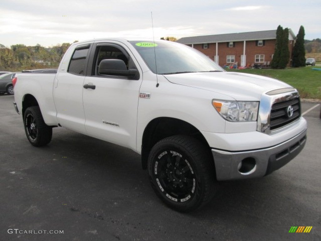 2008 Tundra SR5 Double Cab 4x4 - Super White / Graphite Gray photo #6