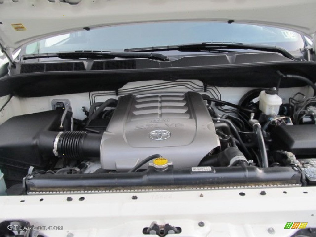 2008 Tundra SR5 Double Cab 4x4 - Super White / Graphite Gray photo #10
